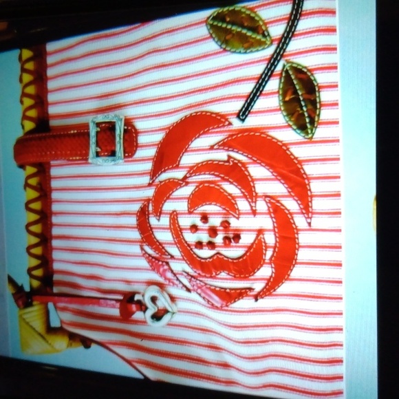 Brighton Canvas & Leather Bag W/Bamboo Handles - Picture 7 of 13